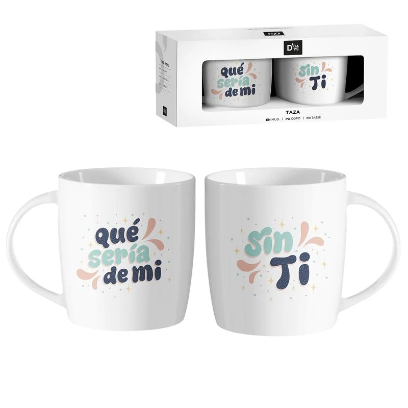 JUEGO DE 2 MUGS 350ML QUE SERIA DE MI