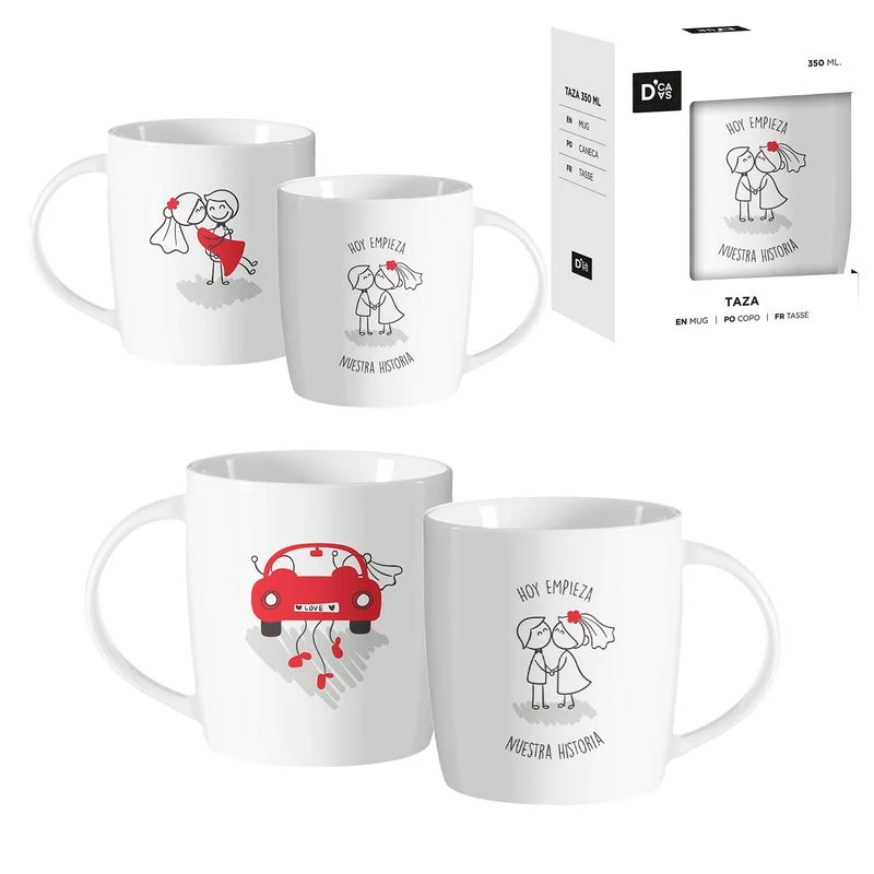 JUEGO 2 MUG 350ML NOVIOS