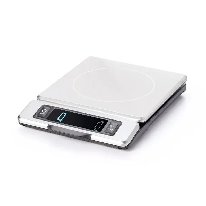 OXO Good Grips - Báscula de alimentos de acero inoxidable de 11 libras con pantalla extraíble