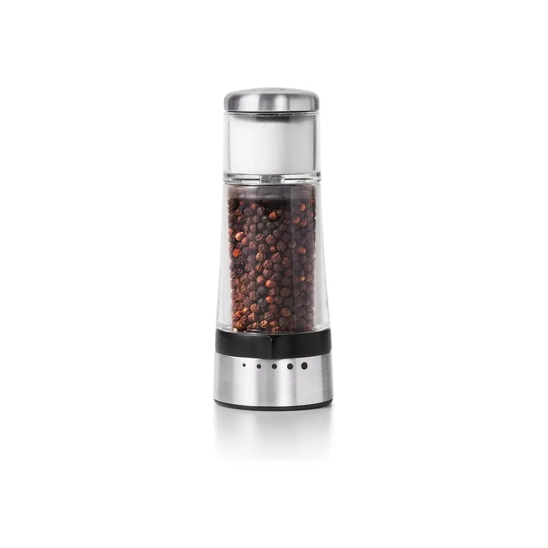 OXO Good Grips - Molinillo de sal y pimienta 2 en 1, color plateado