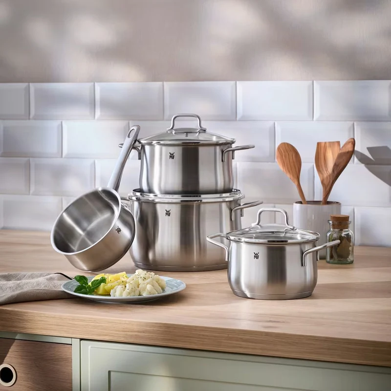 Batería de cocina de acero inox 4 y 6 piezas Brillant WMF