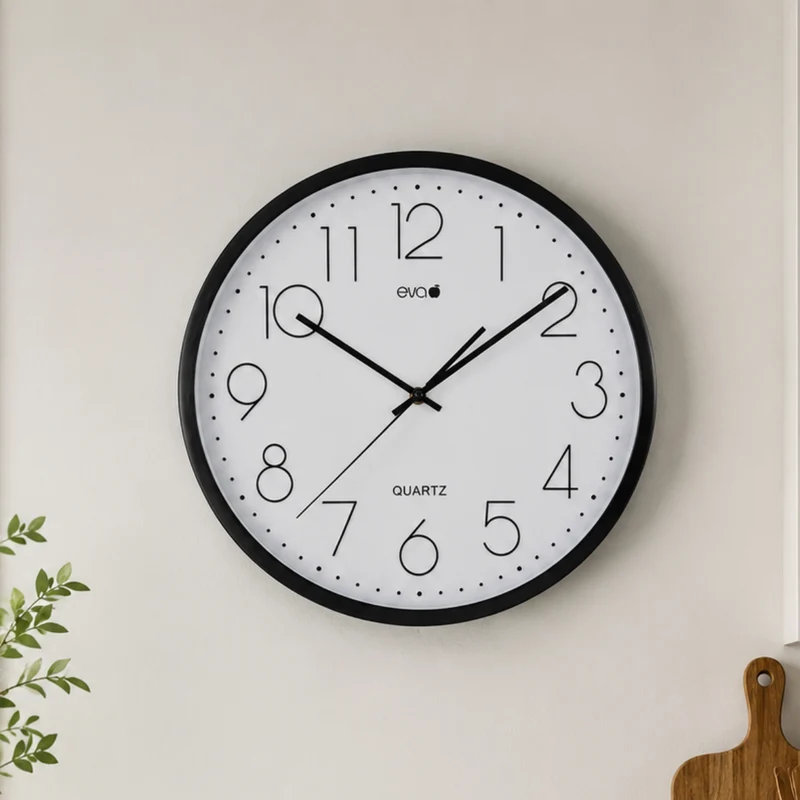 Reloj de pared con mecanismo de cuarzo Eva