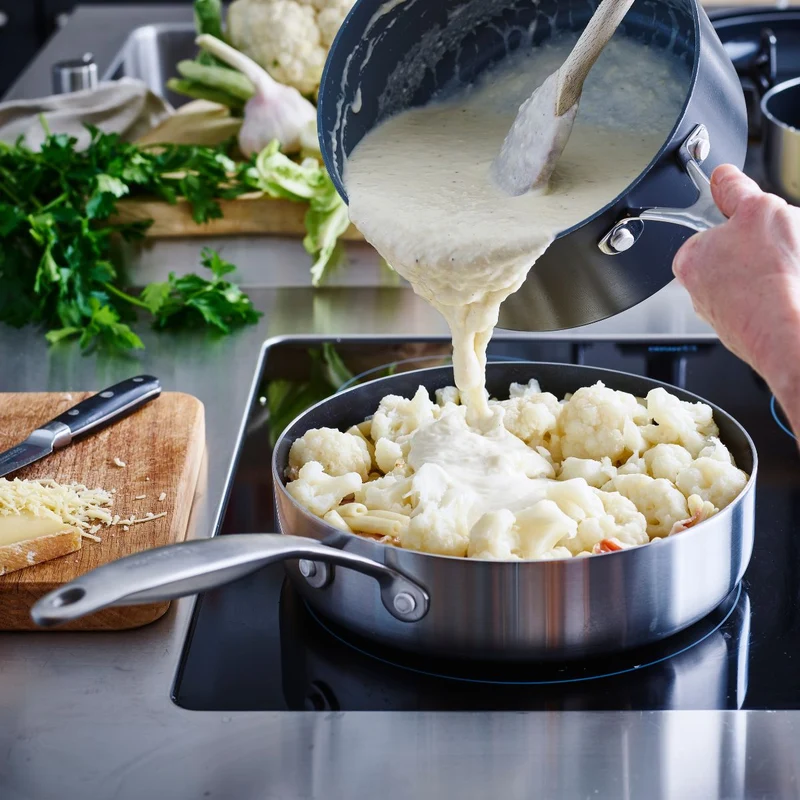 Sauté cerámica exterior acero inoxidable con tapa de cristal Geneva GreenPan