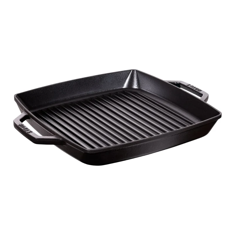 Grill cuadrado de hierro fundido con asas Staub