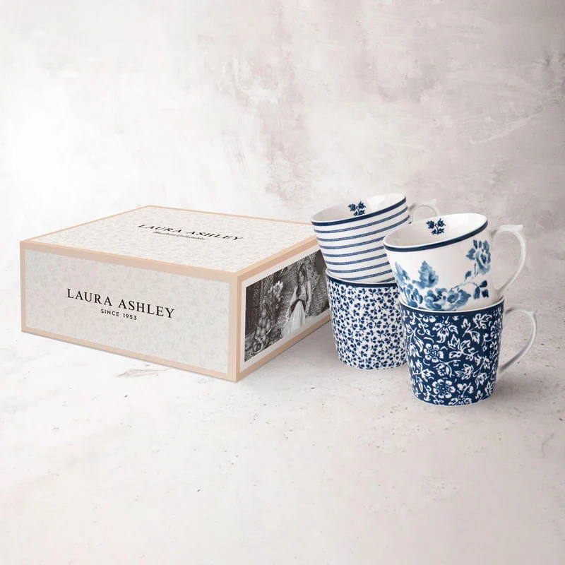 Set 4 mug Blueprint de Laura Ashley