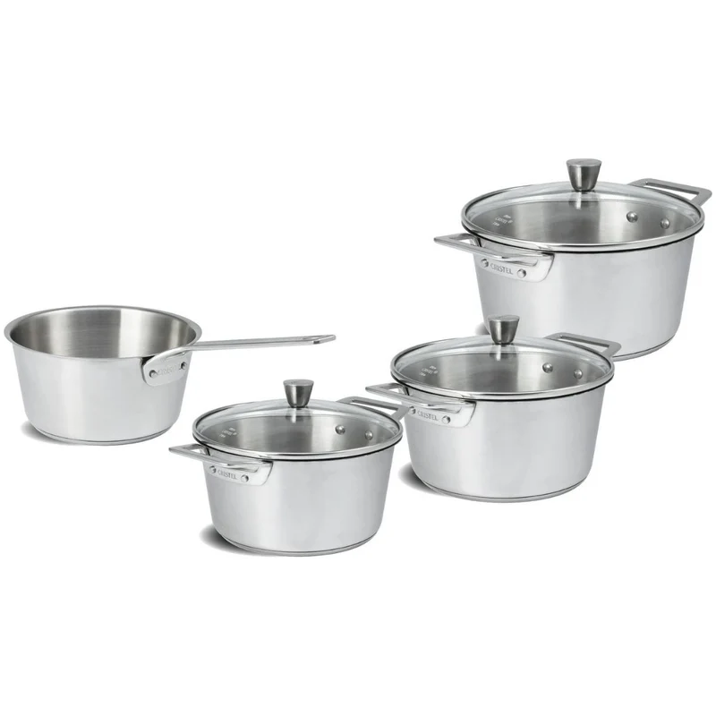 Batería de 4 piezas de acero inoxidable 1826 Cristel