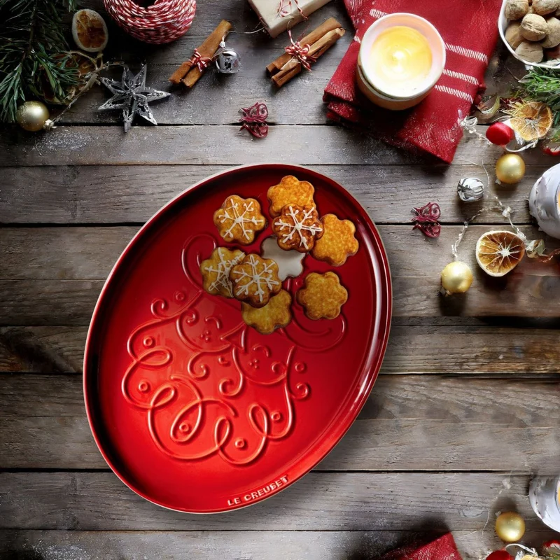 Plato tipo bandeja para servir Santa ¡Edición Especial Navidad! Le Creuset