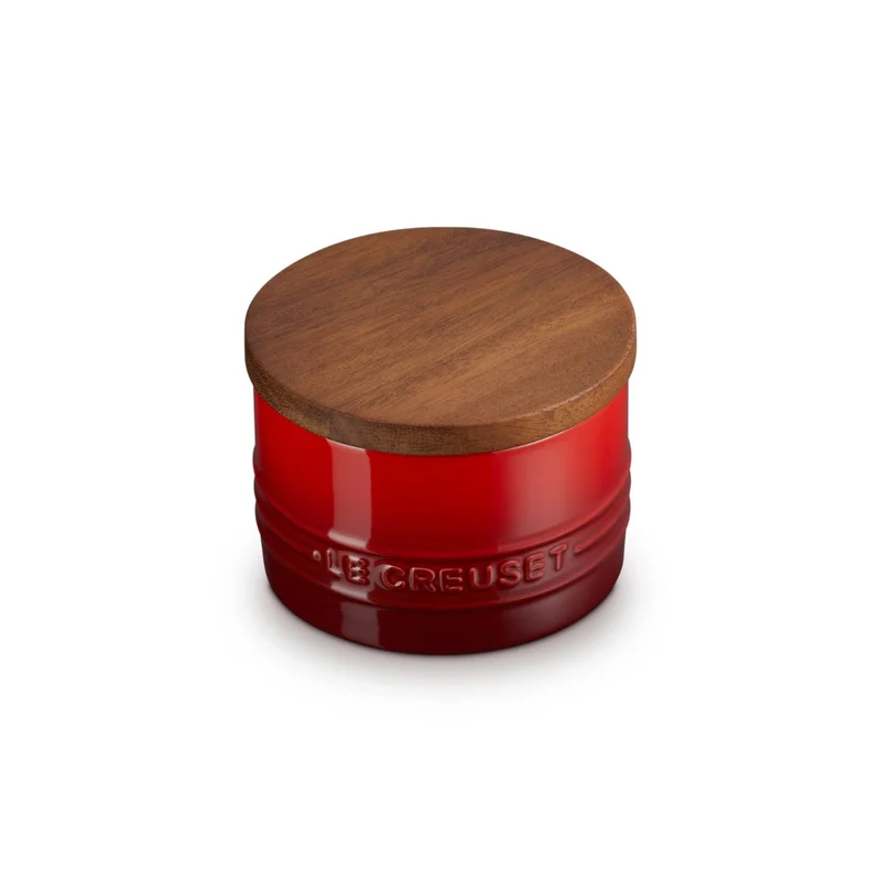 Bote cerámico con tapa de madera Signature Le Creuset