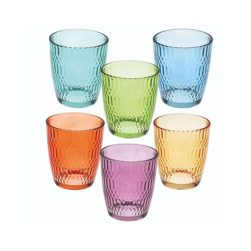 Set de 6 vasos de vidrio Tognana