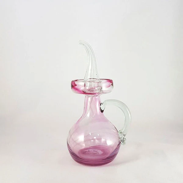 Aceitera de Vidrio Reciclado Rosa