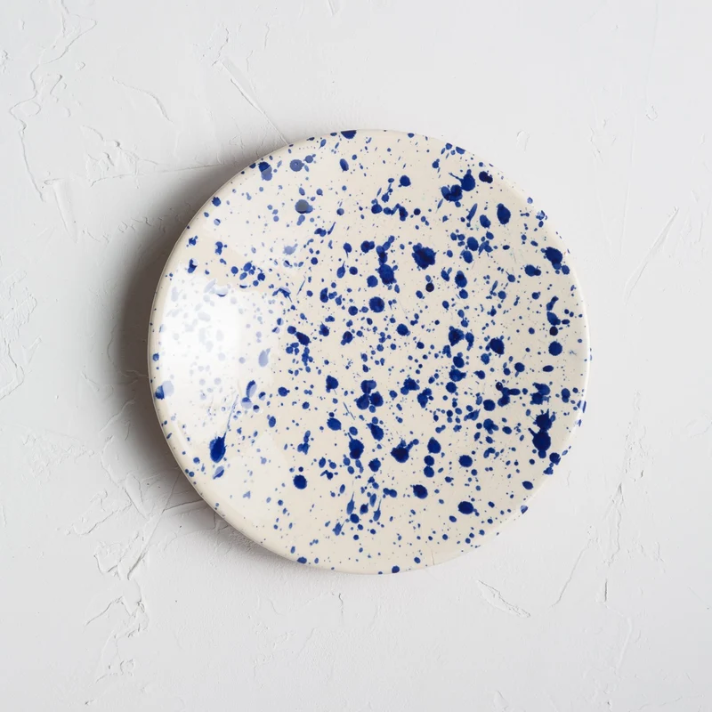 Plato Llano Cerámica de Úbeda Pintas Azules