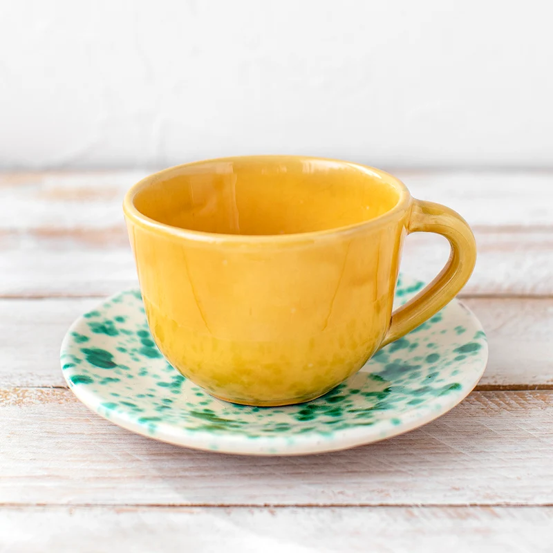 Taza Cerámica de Úbeda Amarillo (sin plato)
