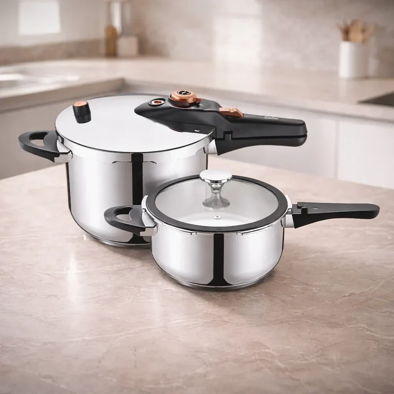 OLLA PRESION SET DUO CASTEY ACERO INOX 6+4L