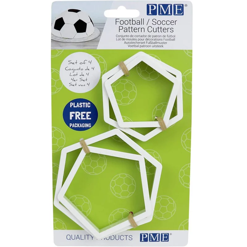 SET 4 CORTADORES PATRÓN DE BALÓN DE FÚTBOL PME