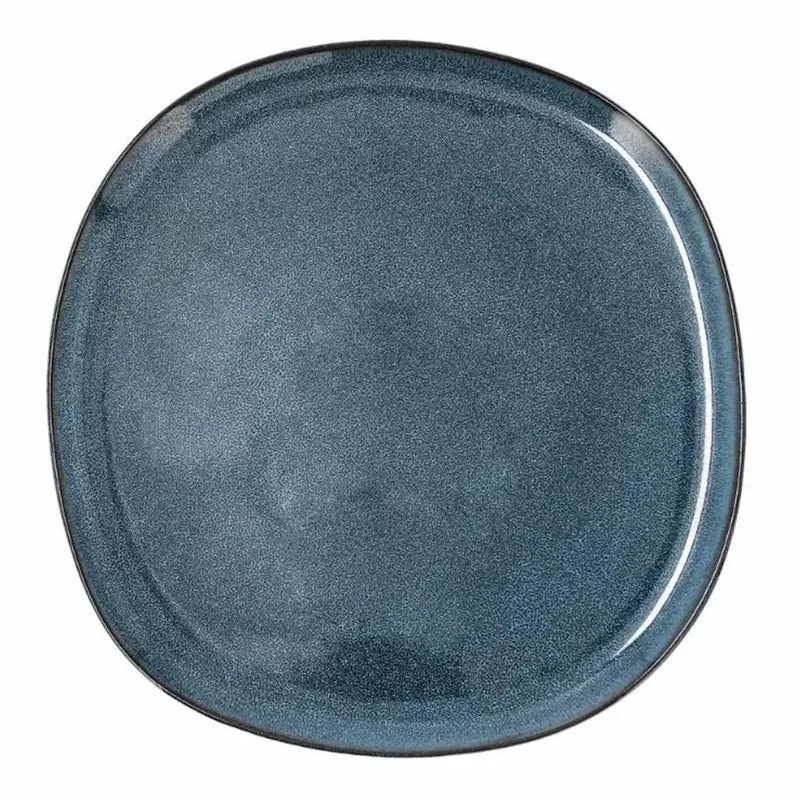PLATO LLANO IRREG. 20,2X19,7CM AZUL IKONIC BID