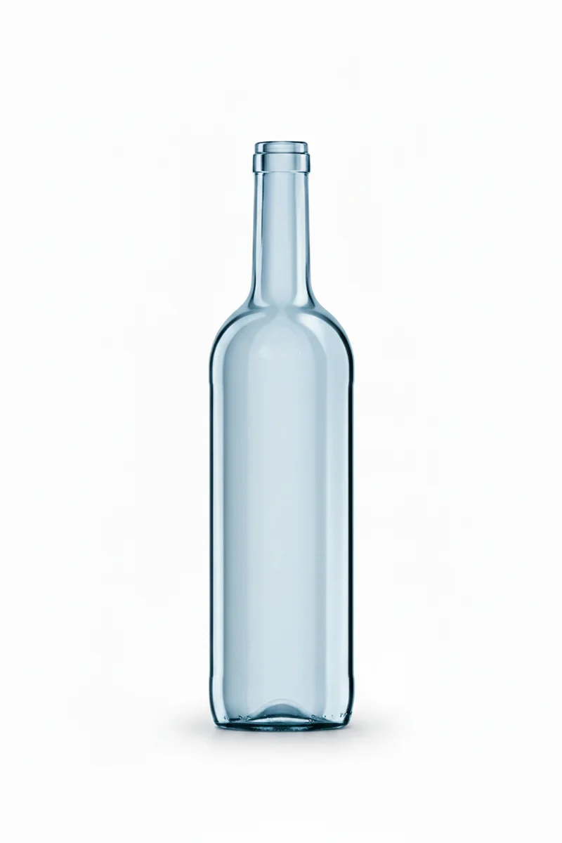 🍾Botella de Cristal Bordelesa Enologig 750ml Corcho Azul Claro