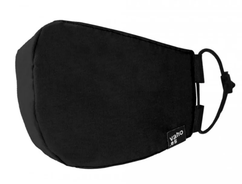 MASCARILLA AJUSTABLE 100% ALGODÓN NEGRA