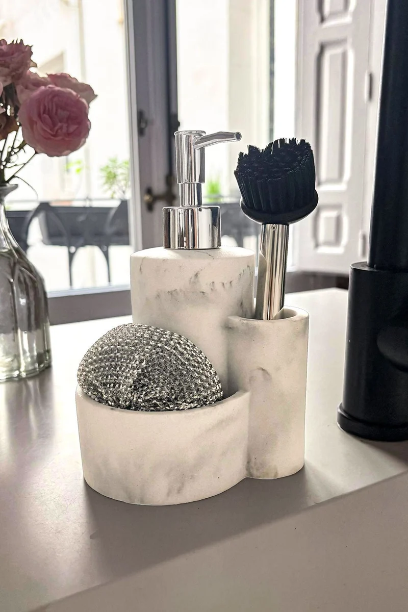Dispensador De Jabón Diseño Mármol